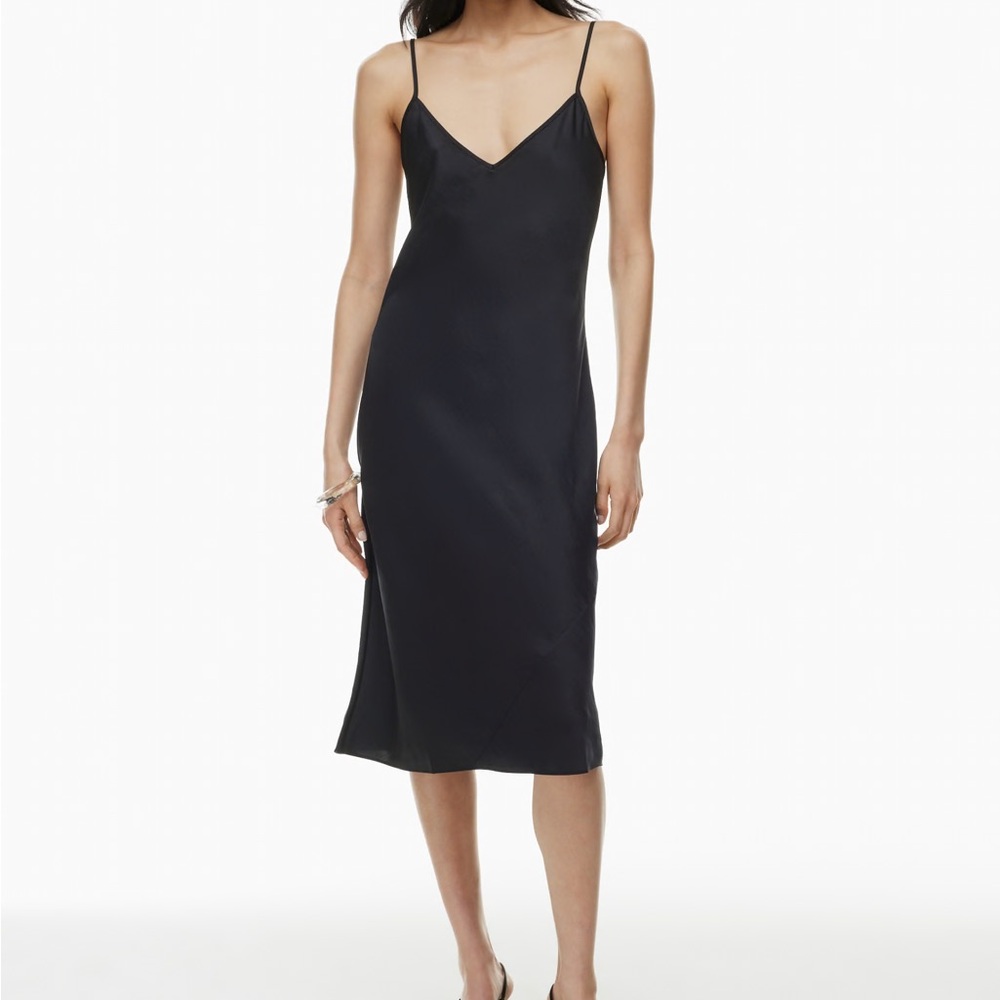 Aritzia Only Satin Midi Slip Dress